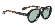 Ottica Mondello Roma - Jacques Marie Mage - JMMOU-K24 - LOUISE - LONDRES - Acetate - shape Round - black, tortoise - EYEWEAR - SUNGLASSES - Donna,Women - lens Green - Made In Japan