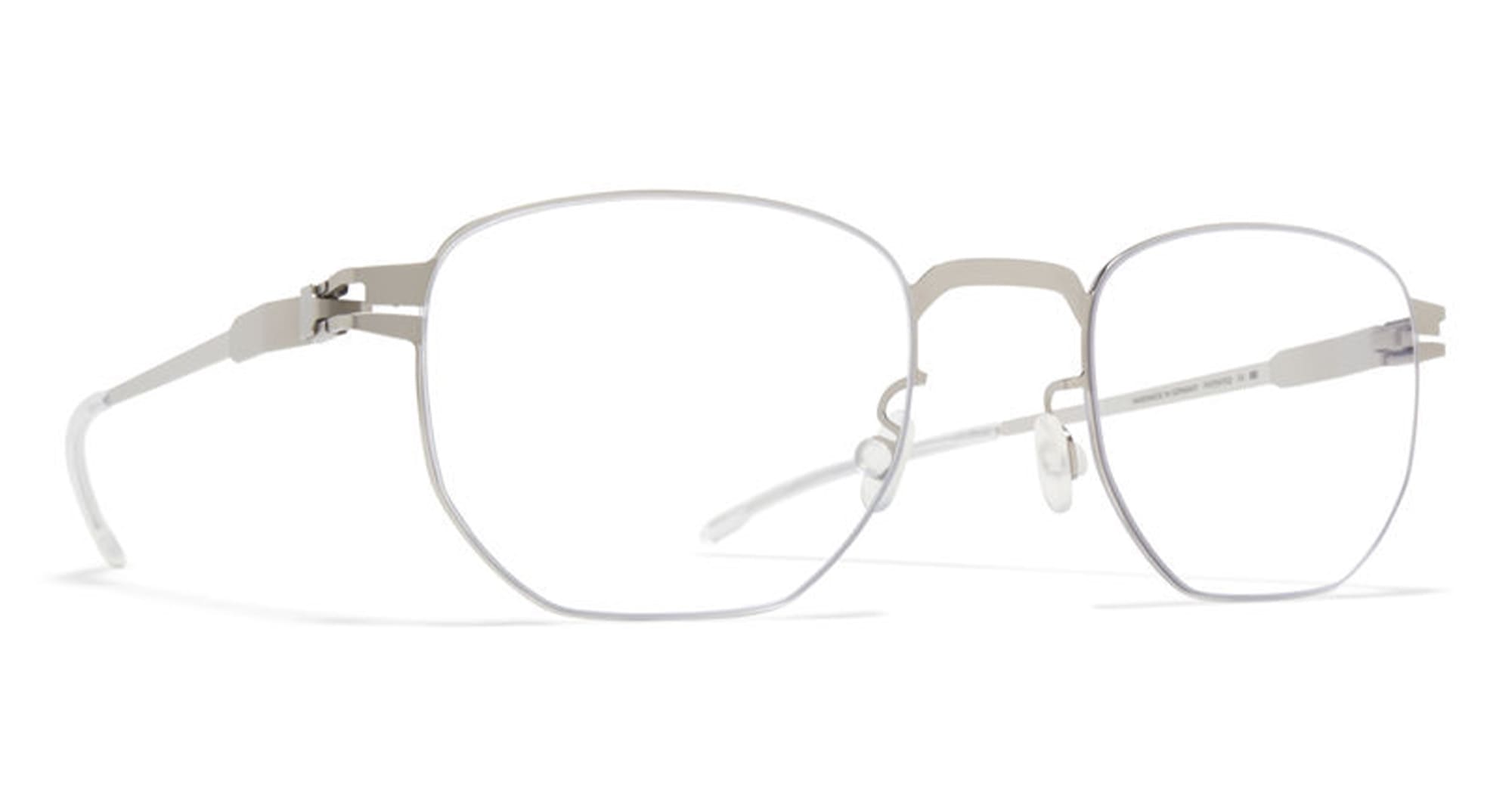  SHINY SILVER RX - stainless steel - shape Squared - Silver - EYEWEAR - EYEGLASSES - Unisex,Uomo,Donna,Women,Men - lens Clear - Made In Germany