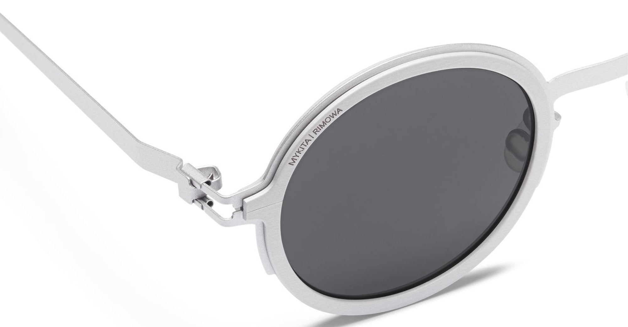 Ottica Mondello Roma - Mykita - 10300643 - MR007 AL2 - White Silver / Silver / Dark Grey Lens - stainless steel - shape Round - Silver - EYEWEAR - SUNGLASSES - Unisex,Uomo,Donna,Women,Men - lens Grey - Made In Germany