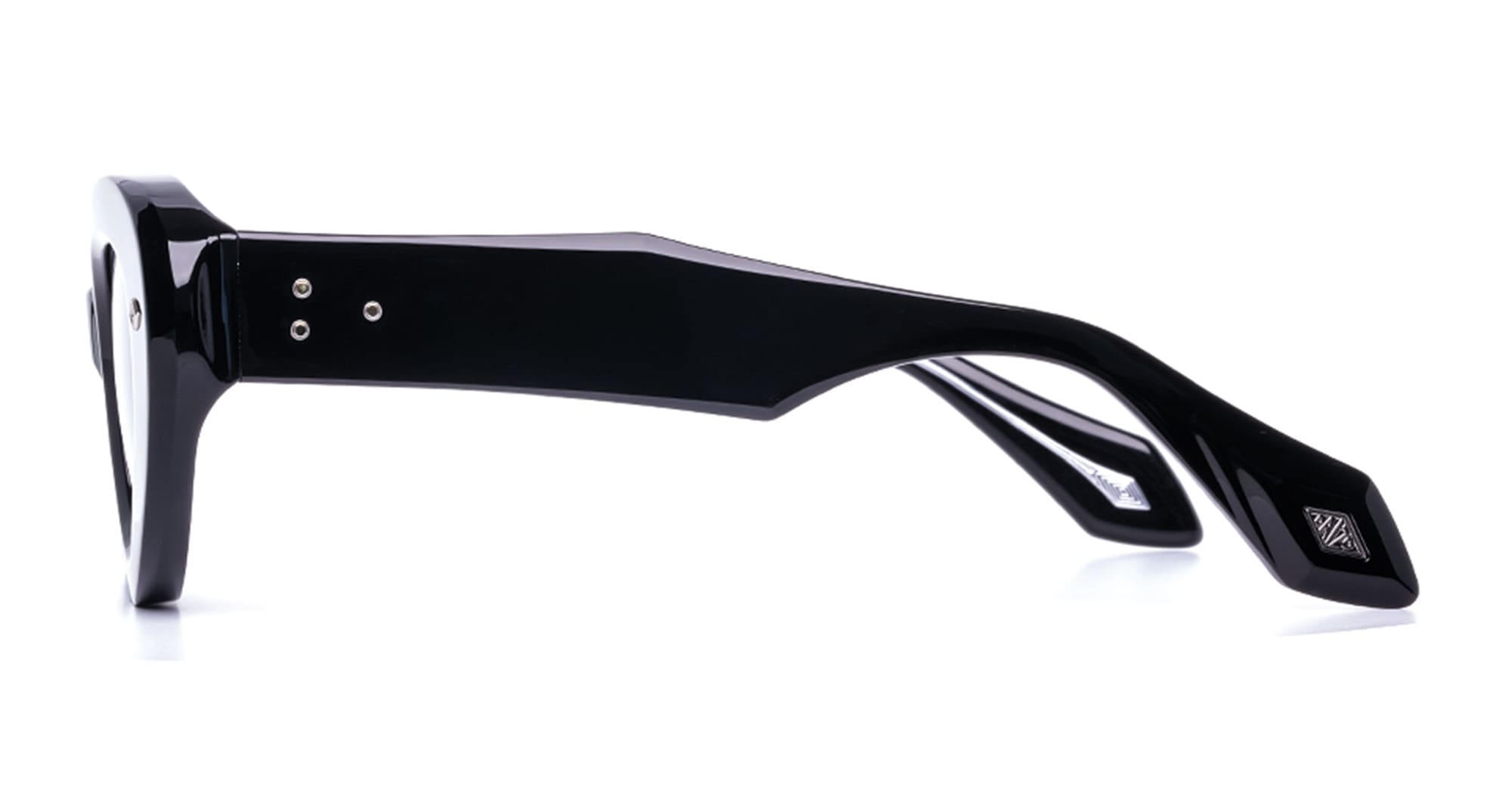 Ottica Mondello Roma - Daizo - A-BFR001-B1-AG01 - REI - black / amethyst grey lens - Acetate - shape Butterfly - Black - EYEWEAR - SUNGLASSES - Unisex,Uomo,Donna,Women,Men - lens Grey - Made In Japan