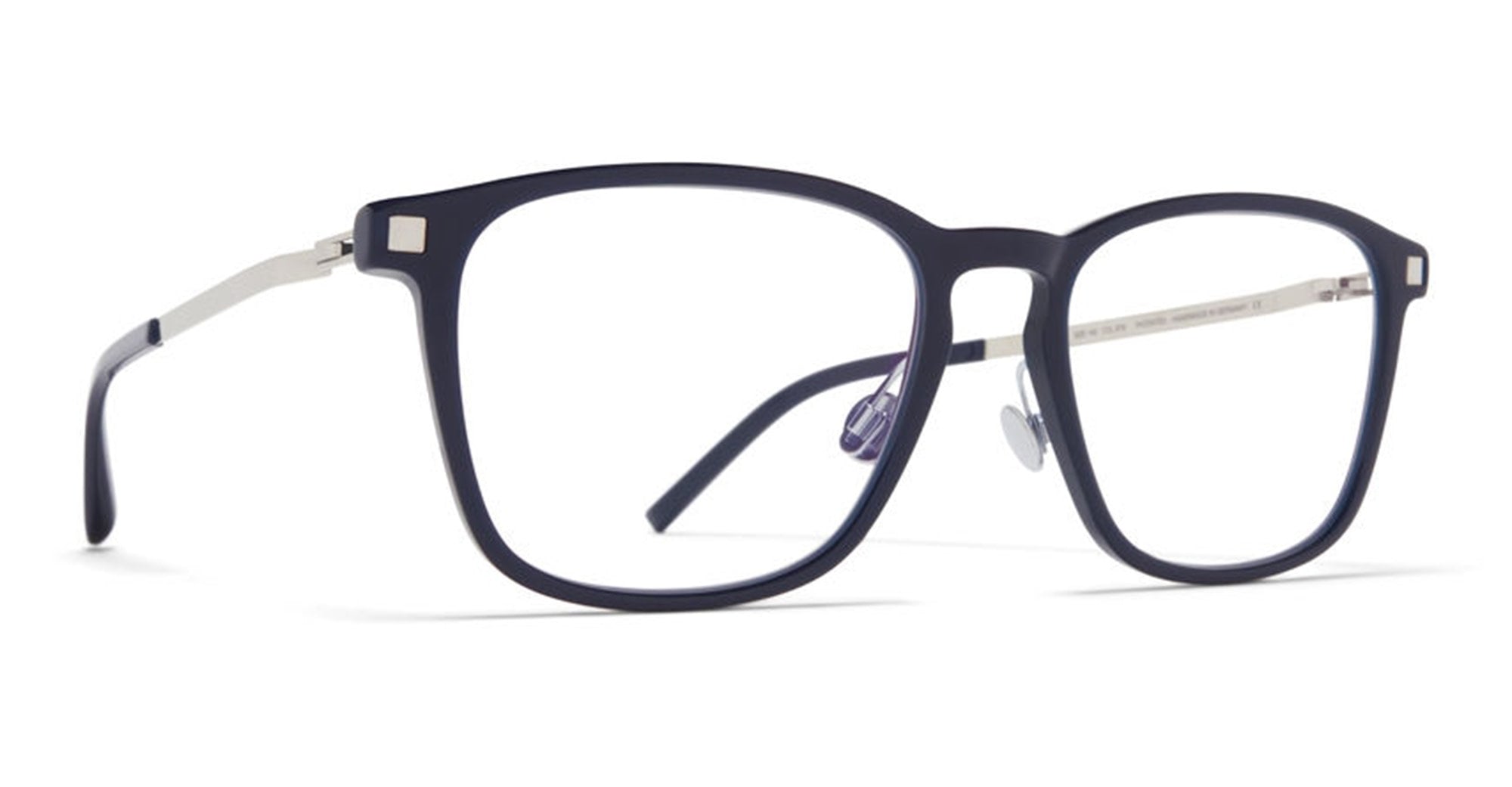  SHINY SILVER RX - stainless steel - shape  - Silver, blue - EYEWEAR - EYEGLASSES - Unisex,Uomo,Donna,Women,Men - lens  - Made In Germany