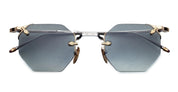 Ottica Mondello Roma - Jacques Marie Mage - JMMEO-12S - EL DORADO - ELECTRUM - beta titanium - shape Octagonal - gold, silver - EYEWEAR - SUNGLASSES - Unisex,Uomo,Donna,Women,Men - lens Gradient green - Made In Japan