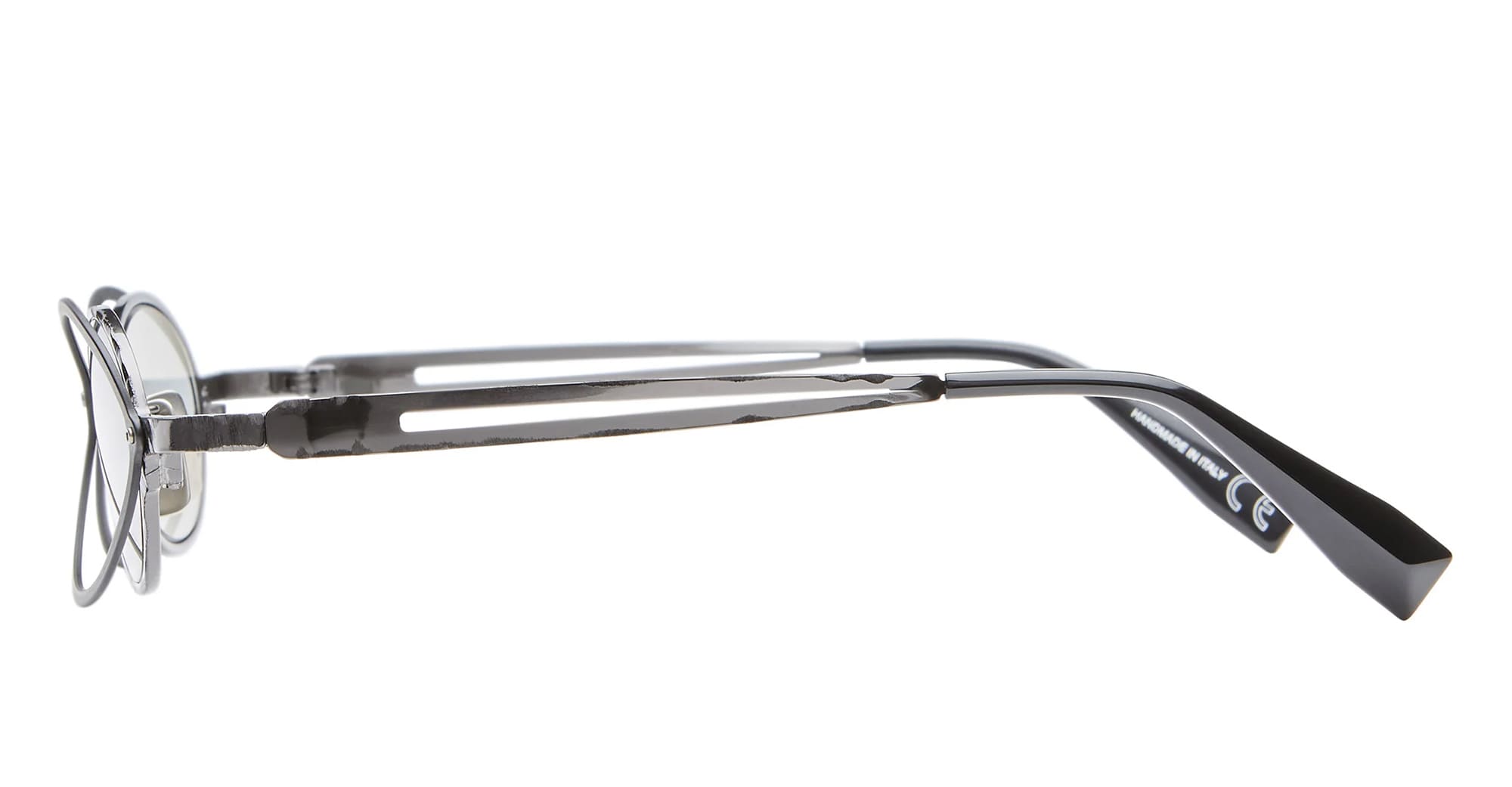 Ottica Mondello Roma - Kuboraum - KRSH18BM0000004G - MASK H18 - BLACK MATTE - Metal - shape Oval - Black - EYEWEAR - SUNGLASSES - Unisex,Uomo,Donna,Women,Men - lens light grey - Made In Italy