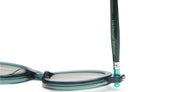 Ottica Mondello Roma - Kuboraum - KRS0P6HB0000002F - MASK P6 HB - HAMBURGER  BANOFF - Acetate - shape Oval - green - EYEWEAR - SUNGLASSES - Unisex,Uomo,Donna,Women,Men - lens light grey - Made In Italy