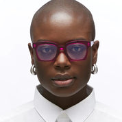 Ottica Mondello Roma - Kuboraum - KRO0K5CY000000OP - MASK K5 - CYCLAMINE RX - Acetate - shape Squared - fuchsia - EYEWEAR - EYEGLASSES - Donna,Women - lens Clear - Made In Italy