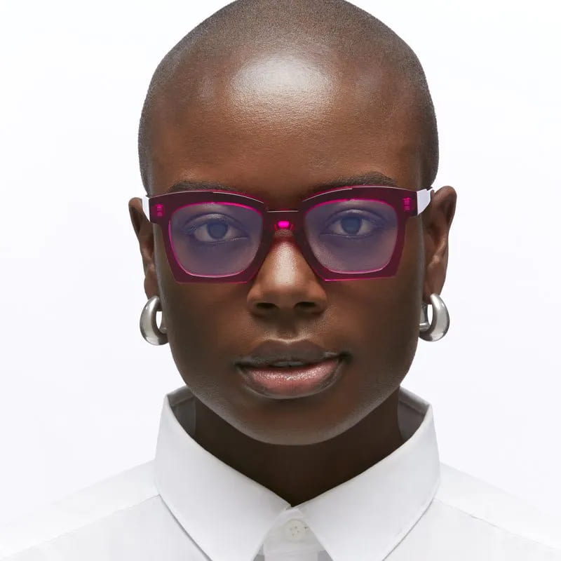 Ottica Mondello Roma - Kuboraum - KRO0K5CY000000OP - MASK K5 - CYCLAMINE RX - Acetate - shape Squared - fuchsia - EYEWEAR - EYEGLASSES - Donna,Women - lens Clear - Made In Italy