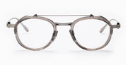 Ottica Mondello Roma - Akoni - AKX-512B-46 - INFINITY - CRYSTAL GREY / BRUSHED PALLADIUM RX - Titanium - shape  - Silver - EYEWEAR - EYEGLASSES - Uomo,Men - lens Clear - Made In Japan