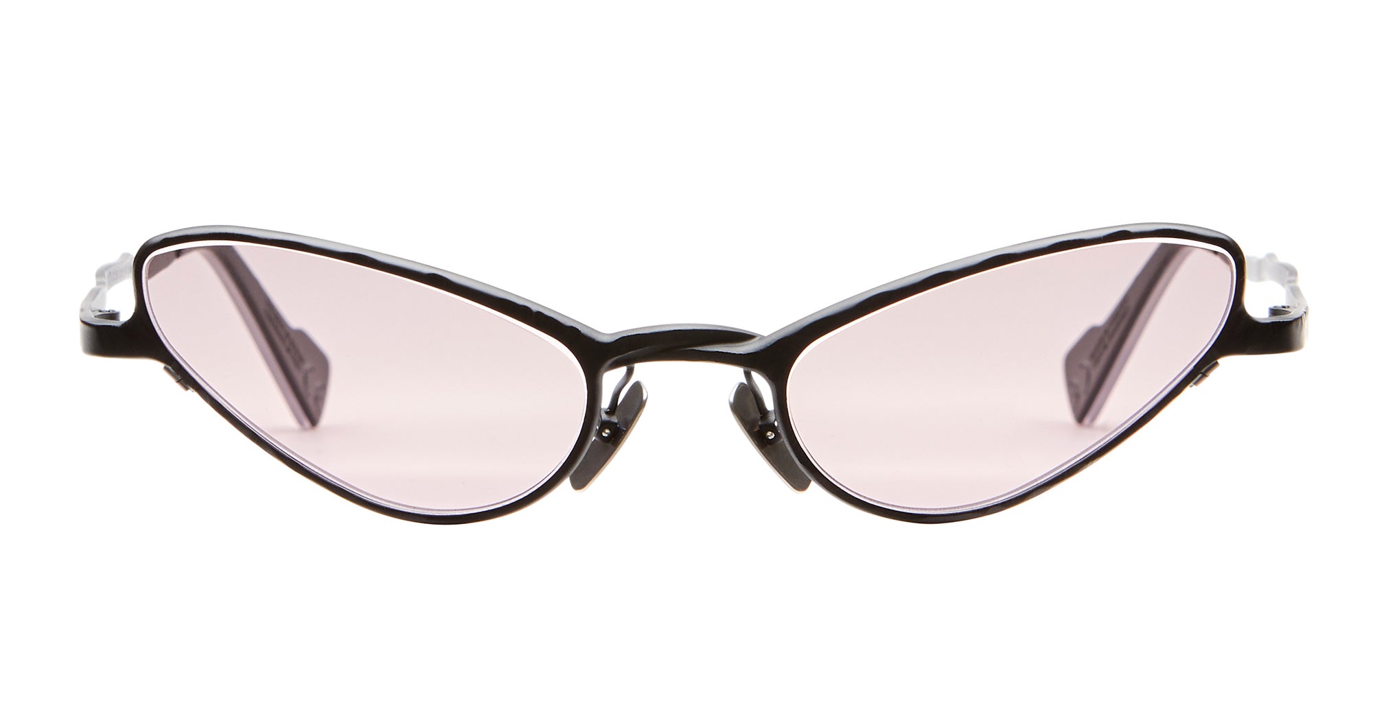 Ottica Mondello Roma - Kuboraum - KRSZ22BB0000002P - MASK Z22 - BLACK MATT - metal, acetate - shape Cat-eye - Black - EYEWEAR - SUNGLASSES - Donna,Women - lens Pink - Made In Italy