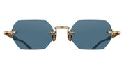 Ottica Mondello Roma - Matsuda - M5010.SG.BG-NVY.51 - M5010 - BRUSHED GOLD / NAVY TORTOISE - titanium, acetate - shape Hexagonal - blue, gold - EYEWEAR - SUNGLASSES - Unisex,Uomo,Donna,Women,Men - lens Blue - Made In Japan