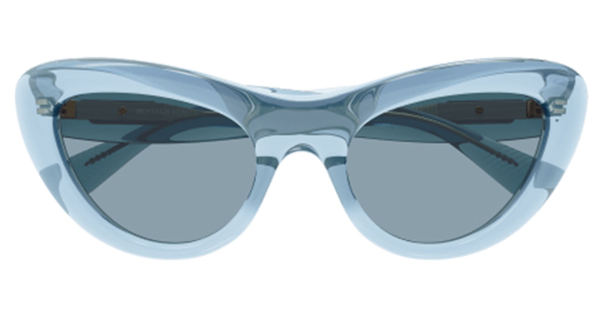Ottica Mondello Roma - Bottega Veneta - BV1282S-003 - BV1282S-003 - LIGHT BLUE - Acetate - shape Cat-eye - Havana - EYEWEAR - SUNGLASSES - Donna,Women - lens Blue - Made In Japan
