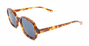 Ottica Mondello Roma - Julius Tart - JTPL-036F-2B-BL-16 - T-SQUARE - LIGHT TORTOISE / DARK BLUE LENS - Acetate - shape Squared - Tortoise - EYEWEAR - SUNGLASSES - Unisex,Uomo,Donna,Women,Men - lens Blue - Made In Japan