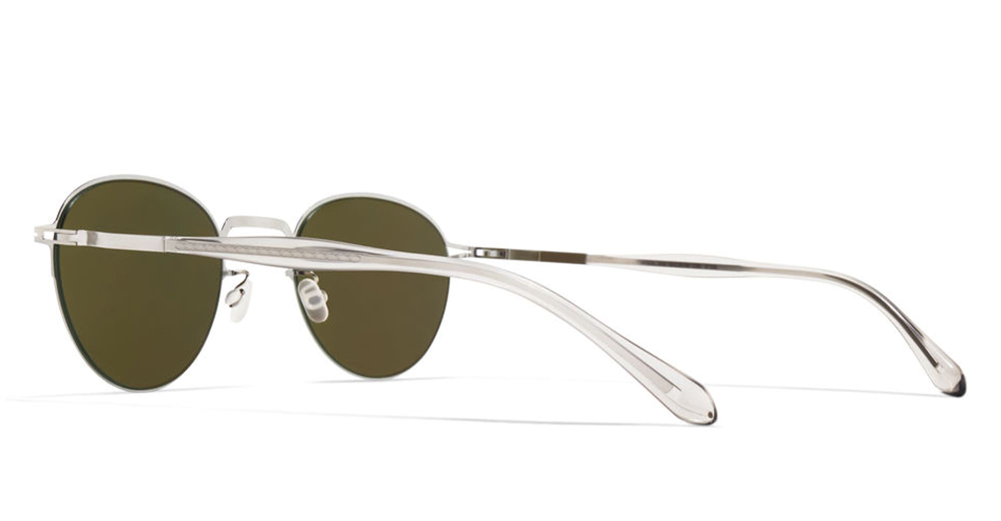 Ottica Mondello Roma - Mykita - 10083975 - TATE - SHINY SILVER - stainless steel - shape Round - Silver - EYEWEAR - SUNGLASSES - Unisex,Uomo,Donna,Women,Men - lens Green - Made In Germany