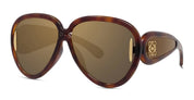 Ottica Mondello Roma - Loewe - LW40132I6552G - ANAGRAM LW40132I - HAVANA - nylon - shape Aviator - ivory - EYEWEAR - SUNGLASSES - Donna,Women - lens Brown - Made In Italy