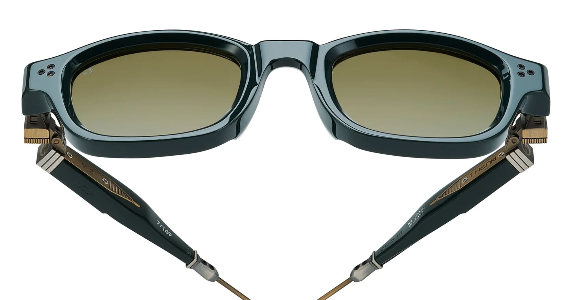 Ottica Mondello Roma - T HENRI - V2CBR - V2 - BRITISH RACING GREEN - Acetate - shape Squared - green - EYEWEAR - SUNGLASSES - Unisex,Uomo,Donna,Women,Men - lens Gradient green - Made In Japan