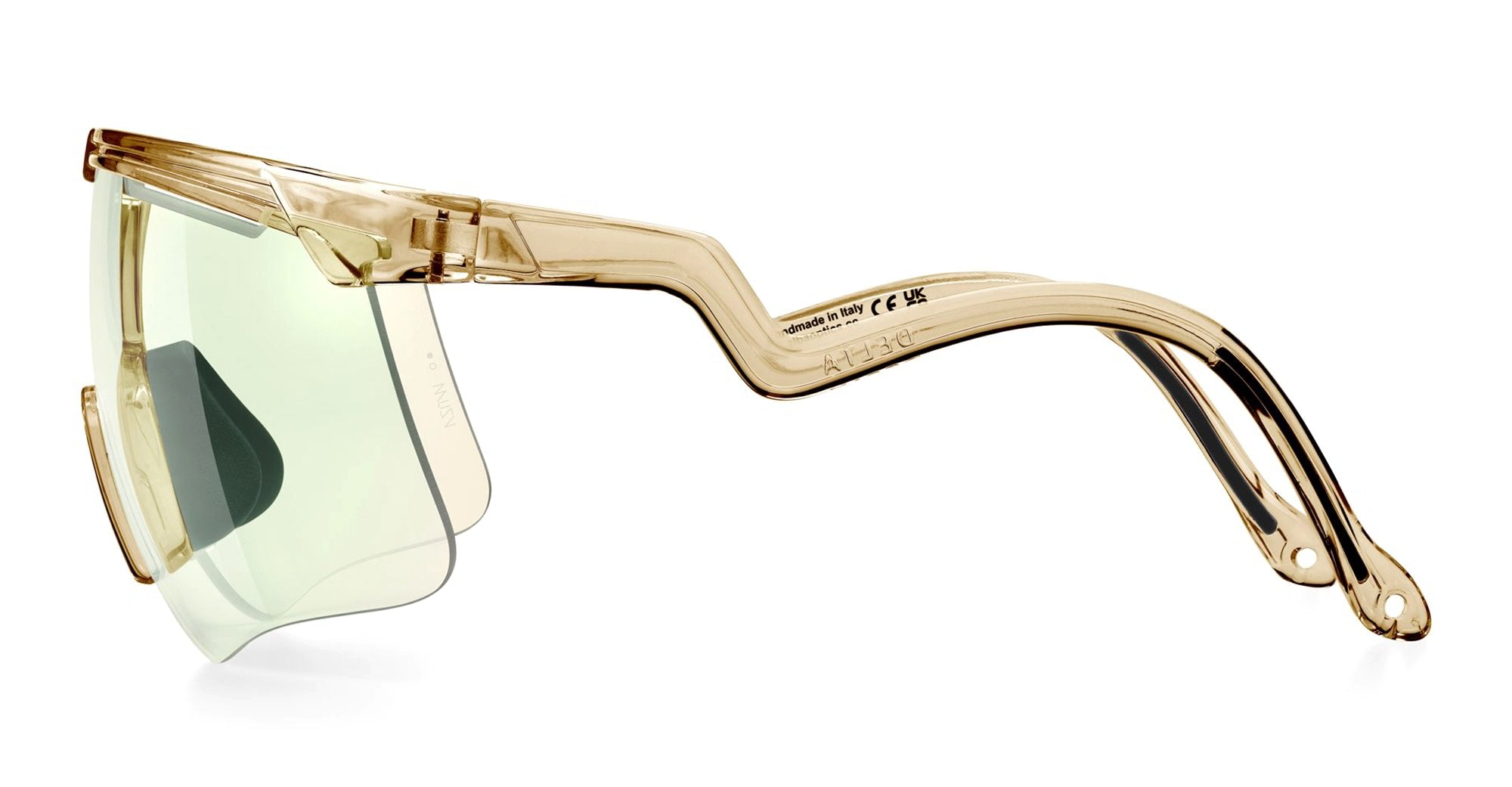 Ottica Mondello Roma - Alba Optics - 8050054517636 - DELTA - SMOKE GLOSSY / VZUM F-LENS BTL - Tr90 - shape Mask - brown - EYEWEAR - SUNGLASSES - Unisex,Uomo,Donna,Women,Men - lens blue green - Made In Italy