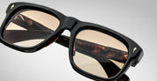 Ottica Mondello Roma - Jacques Marie Mage - JMMYVRX-15A - YVES - NOIR 15 - Acetate - shape Squared - Black - EYEWEAR - SUNGLASSES - Unisex,Uomo,Donna,Women,Men - lens yellow - Made In Japan