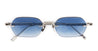 Ottica Mondello Roma - Sato - TEREBELLUM-IV-S1001 - TEREBELLUM IV - PLATINUM - Titanium - shape Oval - Silver - EYEWEAR - SUNGLASSES - Uomo,Men - lens Gradient blue - Made In Japan