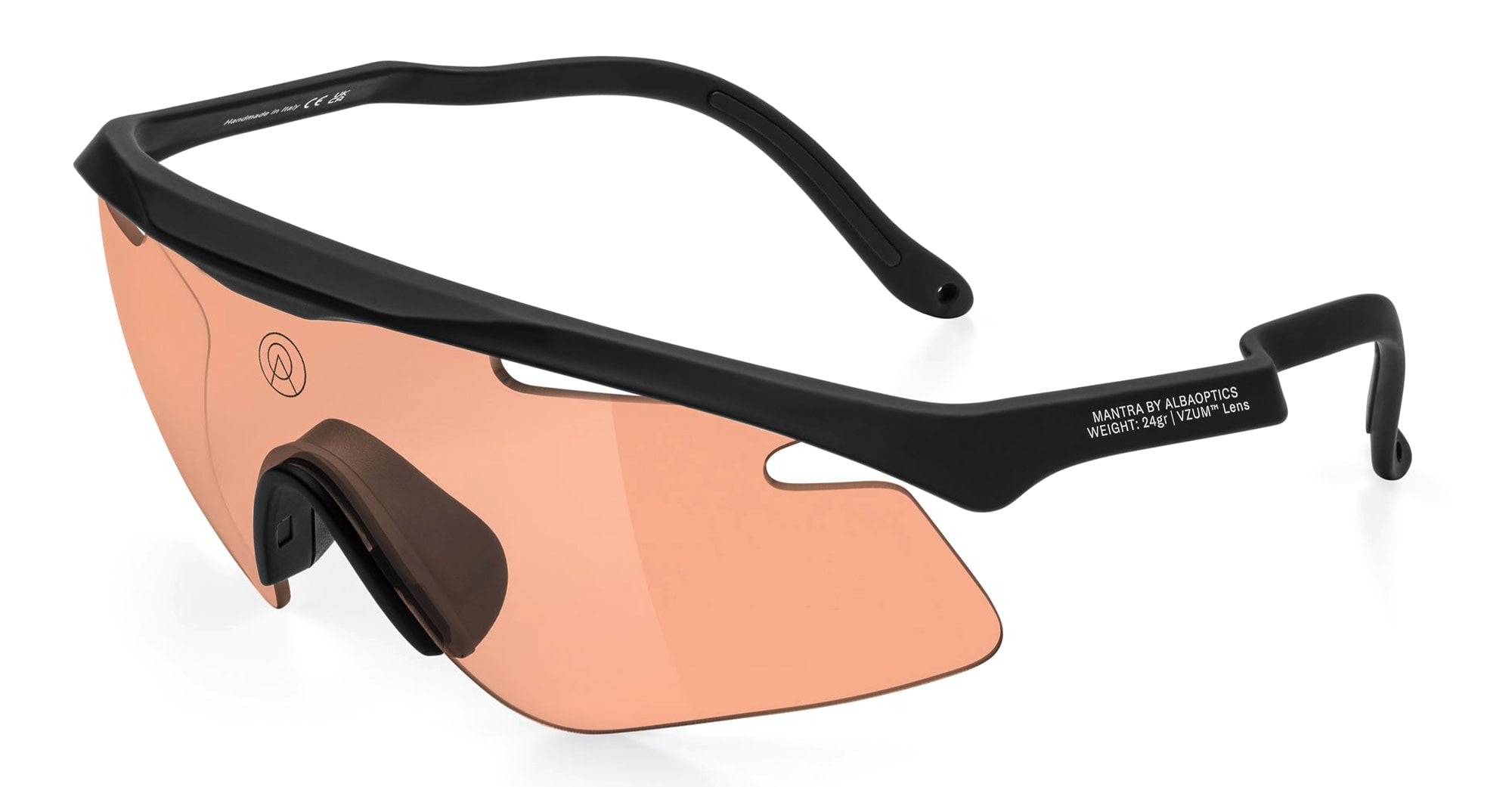 Ottica Mondello Roma - Alba Optics - 8050054518701 - MANTRA - BLACK / VZUM SALMON - Tr90 - shape Mask - Black - EYEWEAR - SUNGLASSES - Unisex,Uomo,Donna,Women,Men - lens Pink - Made In Italy