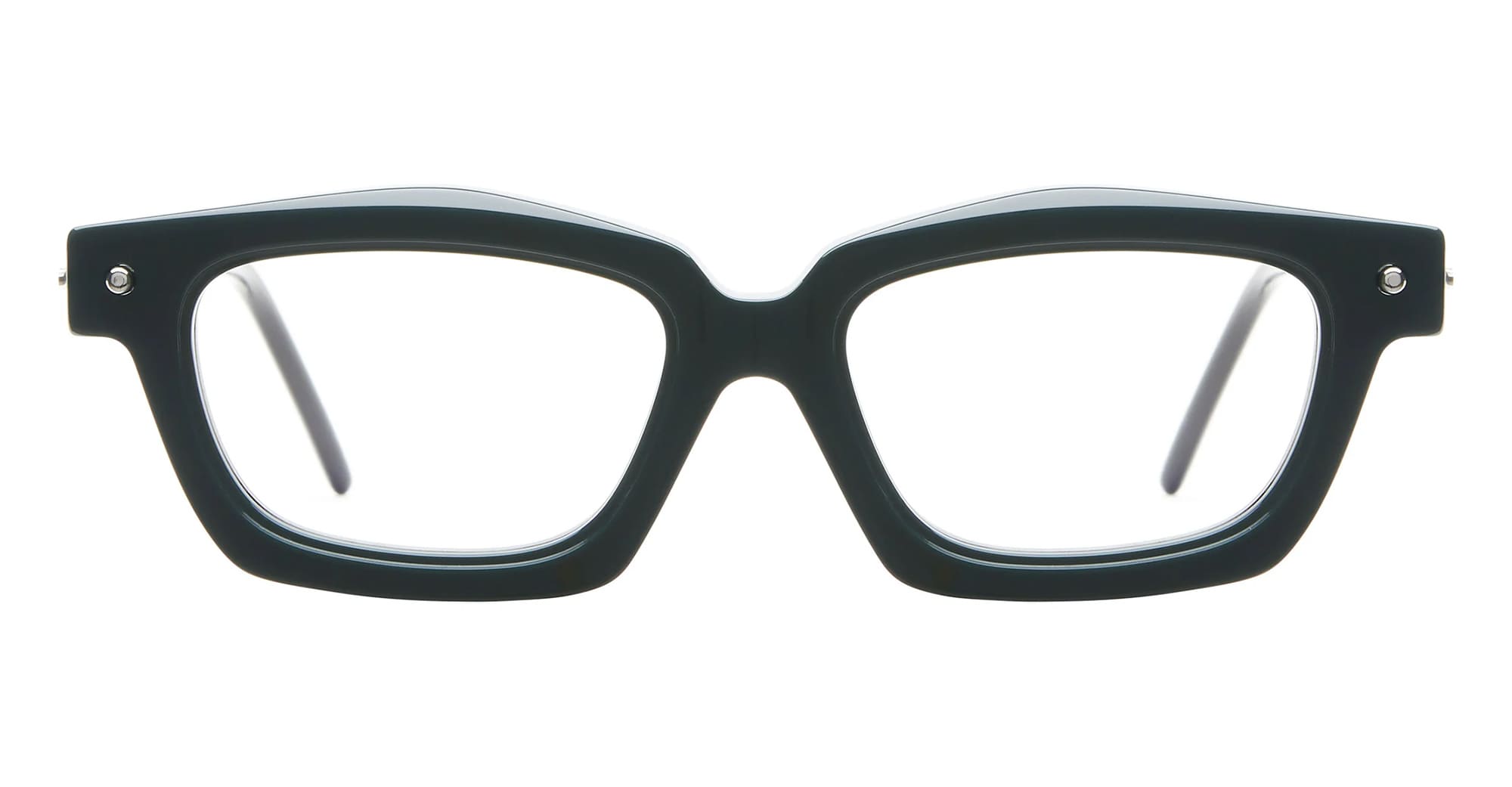 Ottica Mondello Roma - Kuboraum - KROP25FO000000OP - MASK P25 FO - FOREST GREEN RX - Acetate - shape Rectangular - green - EYEWEAR - EYEGLASSES - Unisex,Uomo,Donna,Women,Men - lens Clear - Made In Italy