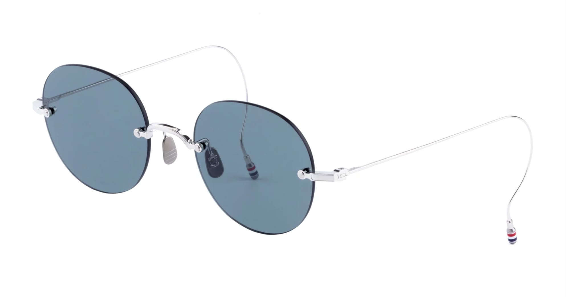 Ottica Mondello Roma - Thom Browne - UES938A-G0001-045-54 - RIMLESS OVERSIZED - SILVER - Titanium - shape Round - Silver - EYEWEAR - SUNGLASSES - Uomo,Men - lens Grey - Made In Japan