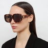 Ottica Mondello Roma - LINDA FARROW - LFL1529C2SUN - ASTRID - T-SHELL - Acetate - shape Squared - Tortoise - EYEWEAR - SUNGLASSES - Donna,Women - lens Brown - Made In Japan