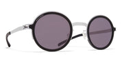 Ottica Mondello Roma - Mykita - 10300642 - MR007 AL1- White Silver / Black / Cool Grey Lens - stainless steel - shape Round - silver, black - EYEWEAR - SUNGLASSES - Unisex,Uomo,Donna,Women,Men - lens Grey - Made In Germany