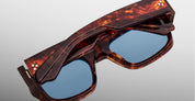 Ottica Mondello Roma - Jacques Marie Mage - JMMYD-7U - DONAT - BRECCIA - Acetate - shape Rectangular - Havana - EYEWEAR - SUNGLASSES - Unisex,Uomo,Donna,Women,Men - lens Blue - Made In Japan