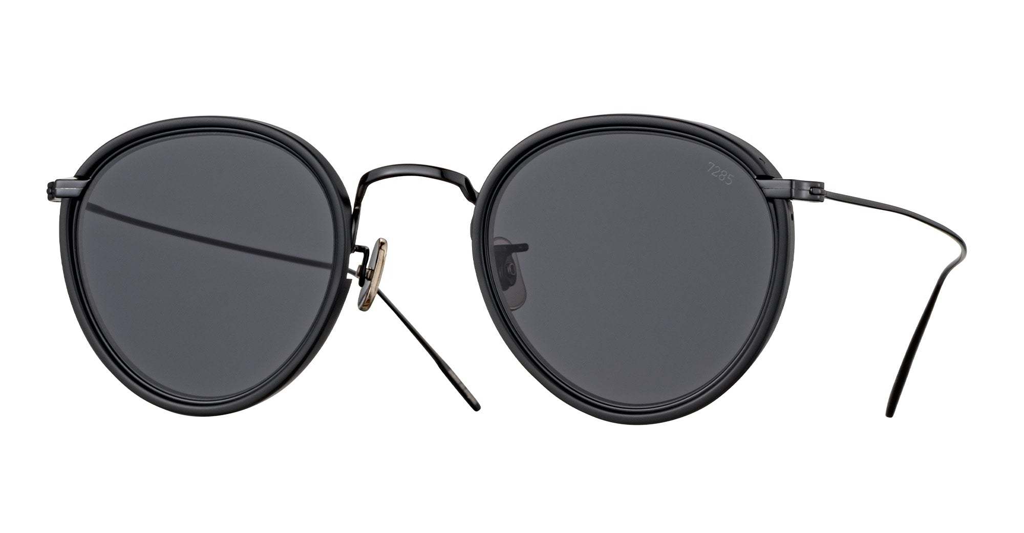 Ottica Mondello Roma - Eyevan - 717-E-46-112802-BK - 717 - 112802 BLACK / BLACK LENS - titanium, acetate - shape  - Black - EYEWEAR - SUNGLASSES - Unisex,Uomo,Donna,Women,Men - lens  - Made In Japan