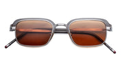 Ottica Mondello Roma - Jacques Marie Mage - JMMCM-4E - COMANCHE - TEMPEST - Titanium - shape Rectangular - Silver - EYEWEAR - SUNGLASSES - Unisex,Uomo,Donna,Women,Men - lens orange - Made In Japan