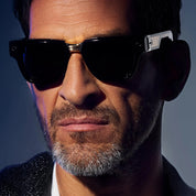 Ottica Mondello Roma - T HENRI - CCA - MAISON GALACTIQUE - CO2 - ASTEROID - Acetate, titanium - shape Squared - Black - EYEWEAR - SUNGLASSES - Unisex,Uomo,Donna,Women,Men - lens Grey - Made In Japan