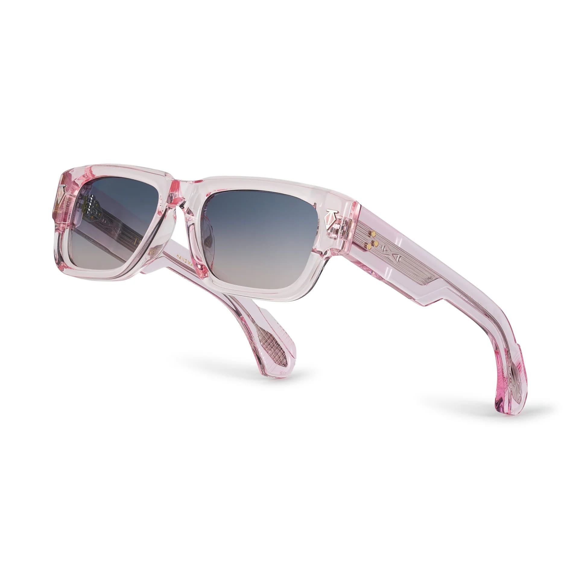 Ottica Mondello Roma - T HENRI - TAAM - TAYCAN - PAMPELONNE - Acetate - shape Rectangular - transparent pink - EYEWEAR - SUNGLASSES - Unisex,Uomo,Donna,Women,Men - lens Gradient blue - Made In Japan