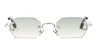 Ottica Mondello Roma - John Dalia - AMARU-C541 - AMARU-C541 - PLATINE PLATED - Metal - shape Rectangular - Silver - EYEWEAR - SUNGLASSES - Uomo,Men - lens Gradient grey - Made In France