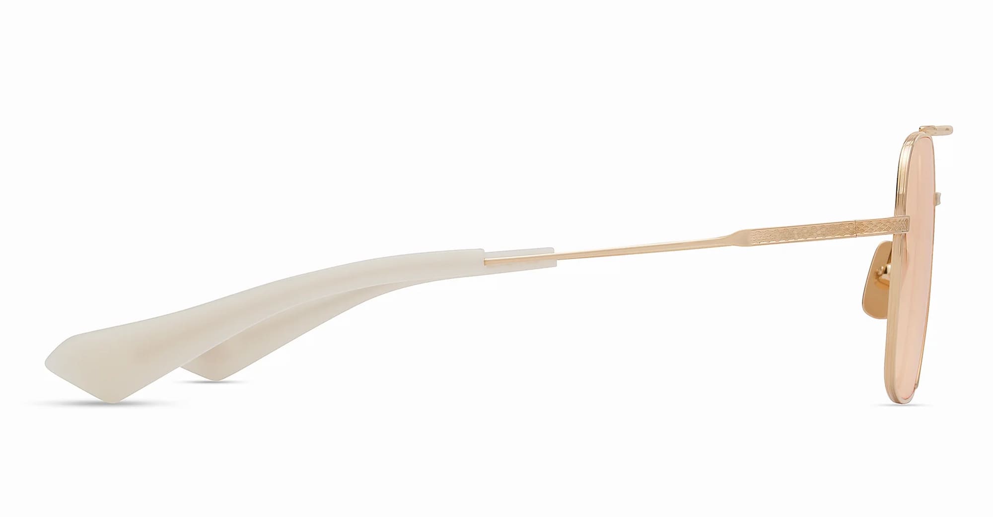 Ottica Mondello Roma - DITA - DTS111-57-08 - FLIGHT-SEVEN - WHITE GOLD 2 - titanium, acetate - shape Navigator - white gold - EYEWEAR - SUNGLASSES - Unisex,Uomo,Donna,Women,Men - lens Brown - Made In Japan
