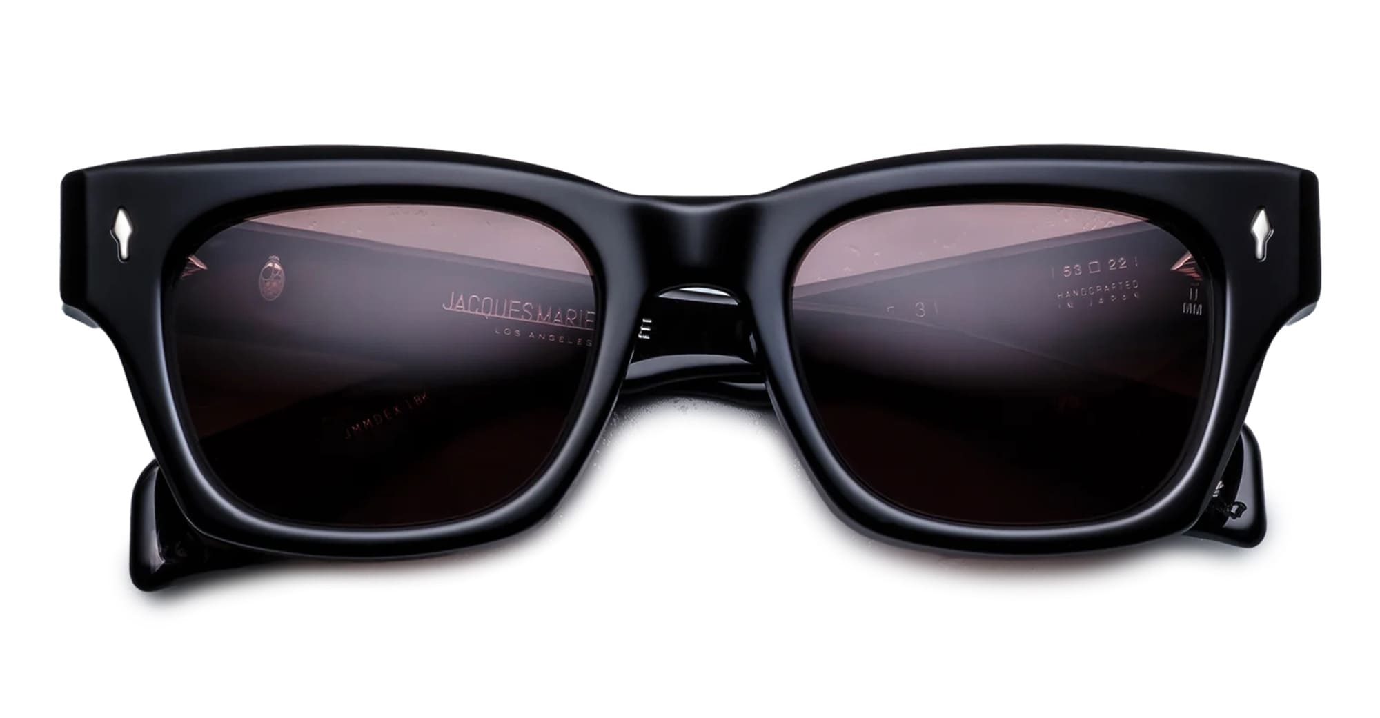 Ottica Mondello Roma - Jacques Marie Mage - JMMDEX-18K - DEALAN 53 - WILLOW - Acetate - shape Squared - Black - EYEWEAR - SUNGLASSES - Unisex,Uomo,Donna,Women,Men - lens Brown - Made In Japan