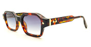 Ottica Mondello Roma - John Dalia - P09-C142 - PROJECT 09 - C142 Classic Havana / Yellow Gold - Acetate - shape Squared - havana, gold - EYEWEAR - SUNGLASSES - Unisex,Uomo,Donna,Women,Men - lens Gradient blue - Made In France