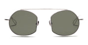Ottica Mondello Roma - Ahlem - AHL.000102.SUN - Places des Victoires - White Gold / Green Lens - Metal - shape Round - white gold - EYEWEAR - SUNGLASSES - Unisex,Uomo,Donna,Women,Men - lens Green - Made In France