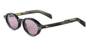Ottica Mondello Roma - Cutler and Gross - CGSN-GR13-49-01 - GR13 - BLACK HORN - Acetate - shape Oval - Black - EYEWEAR - SUNGLASSES - Unisex,Uomo,Donna,Women,Men - lens purple - Made In Italy
