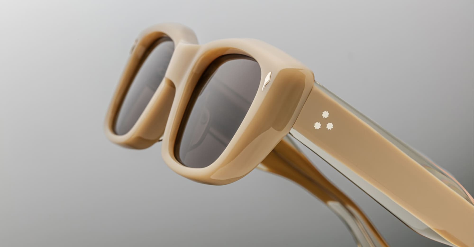 Ottica Mondello Roma - Jacques Marie Mage - JMMCO-15F - CORNICHE - CHATEAU - Acetate - shape Squared - beige - EYEWEAR - SUNGLASSES - Donna,Women - lens Brown - Made In Japan