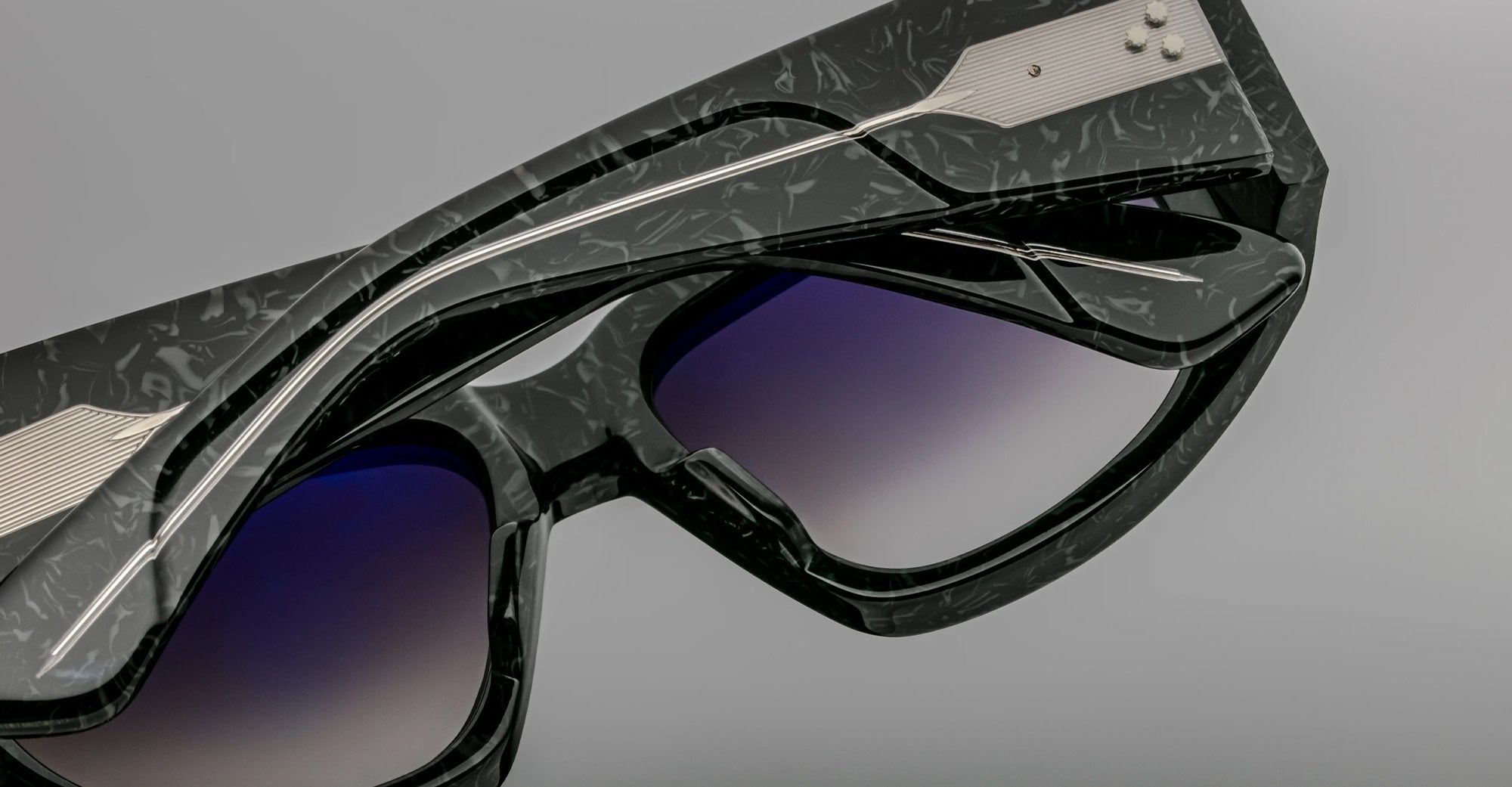 Ottica Mondello Roma - Jacques Marie Mage - JMMND-10S - NADJA - SLATE - Acetate - shape Oval - Black - EYEWEAR - SUNGLASSES - Donna,Women - lens Grey - Made In Japan