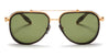 Ottica Mondello Roma - Akoni - AKS-204B-59 - ECHO - GOLD / DARK GREY CRYSTAL - Acetate, titanium - shape Pilot - gold, grey - EYEWEAR - SUNGLASSES - Uomo,Men - lens Green - Made In Japan