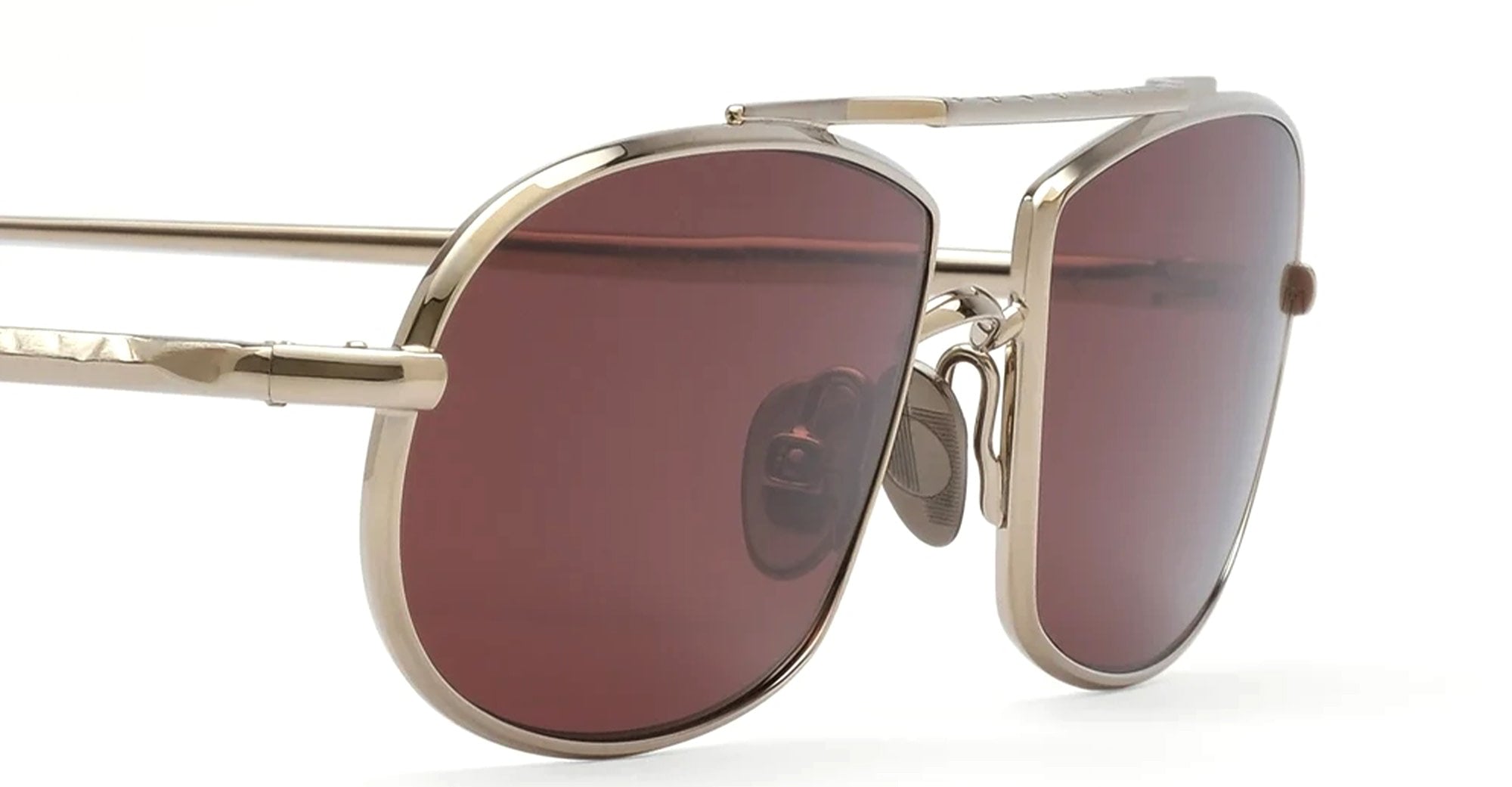 Ottica Mondello Roma - Ahlem - AHL.004048.SUN - Guerin - Grey Gold / Plum Lens (Limited Ed.) - Acetate - shape Oval - Gold - EYEWEAR - SUNGLASSES - Unisex,Uomo,Donna,Women,Men - lens Brown - Made In France