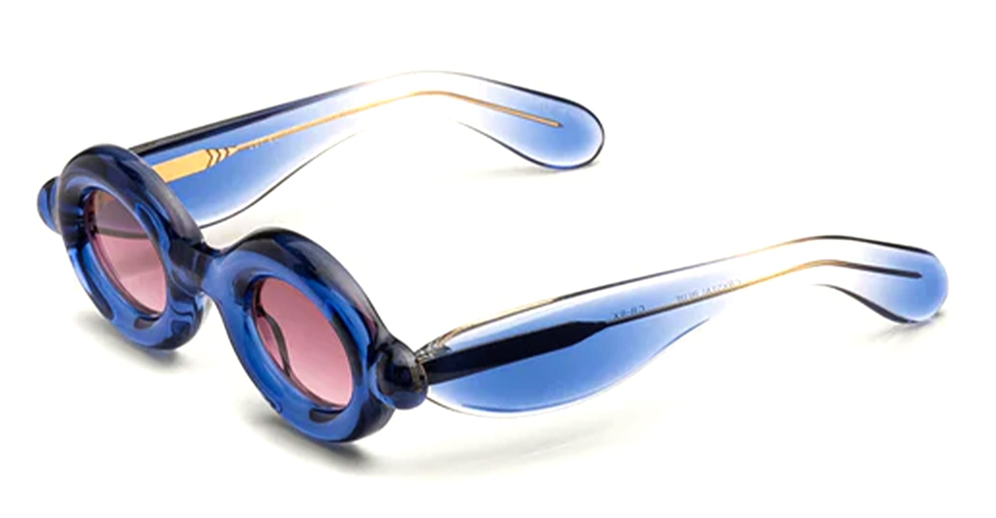 Ottica Mondello Roma - Paloceras - CB-RX - PEBBLE - Crystal Blue RX - Acetate - shape Oval - blue - EYEWEAR - SUNGLASSES - Unisex,Uomo,Donna,Women,Men - lens red - Made In China
