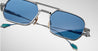 Ottica Mondello Roma - Jacques Marie Mage - JMMDVR-41 - LAST FRONTIER VI - DEAVER - SILVER - Titanium - shape Rectangular - Silver - EYEWEAR - SUNGLASSES - Uomo,Men - lens Blue - Made In Japan