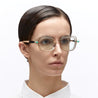 Ottica Mondello Roma - Kuboraum - KRS0P4TA0000002W - MASK P4 - TAPIOCA / BLACK SHINE RX - Acetate - shape  - transparent beige, black - EYEWEAR - EYEGLASSES - Uomo,Men - lens  - Made In Italy