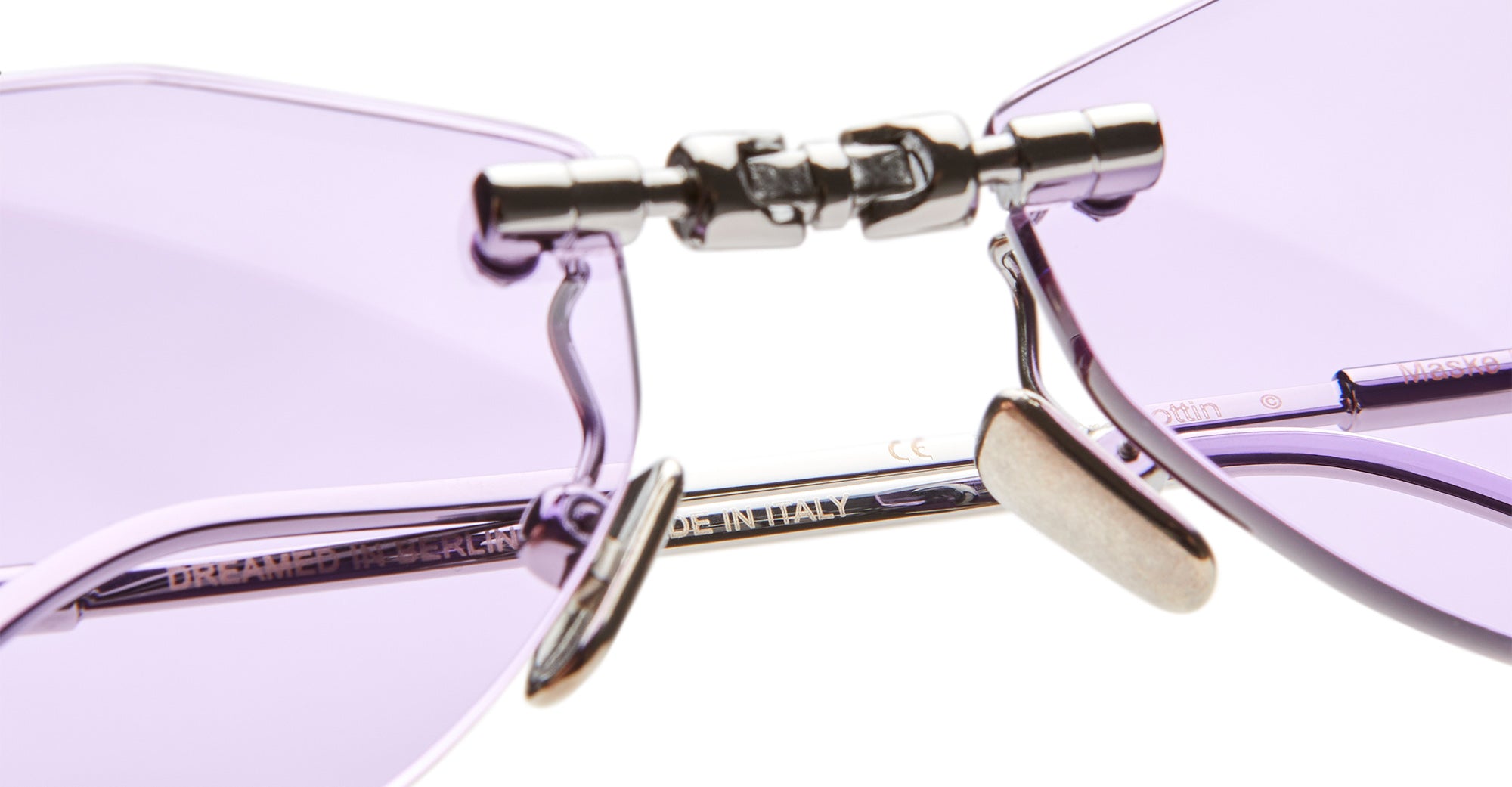 Ottica Mondello Roma - Kuboraum - KRSH64GM0000004L - MASK H64 - GUNMETAL - Metal - shape Cat-eye - grey - EYEWEAR - SUNGLASSES - Unisex,Uomo,Donna,Women,Men - lens violet - Made In Italy