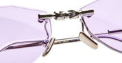 Ottica Mondello Roma - Kuboraum - KRSH64GM0000004L - MASK H64 - GUNMETAL - Metal - shape Cat-eye - grey - EYEWEAR - SUNGLASSES - Unisex,Uomo,Donna,Women,Men - lens violet - Made In Italy