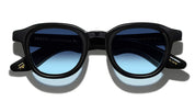 Ottica Mondello Roma - Moscot - OR-DAH-S47240200-TP - DAHVEN  (47) - BLACK / CUSTOM DENIM BLUE LENS - Acetate - shape Panto - Black - EYEWEAR - SUNGLASSES - Unisex,Uomo,Donna,Women,Men - lens Gradient blue - Made In China