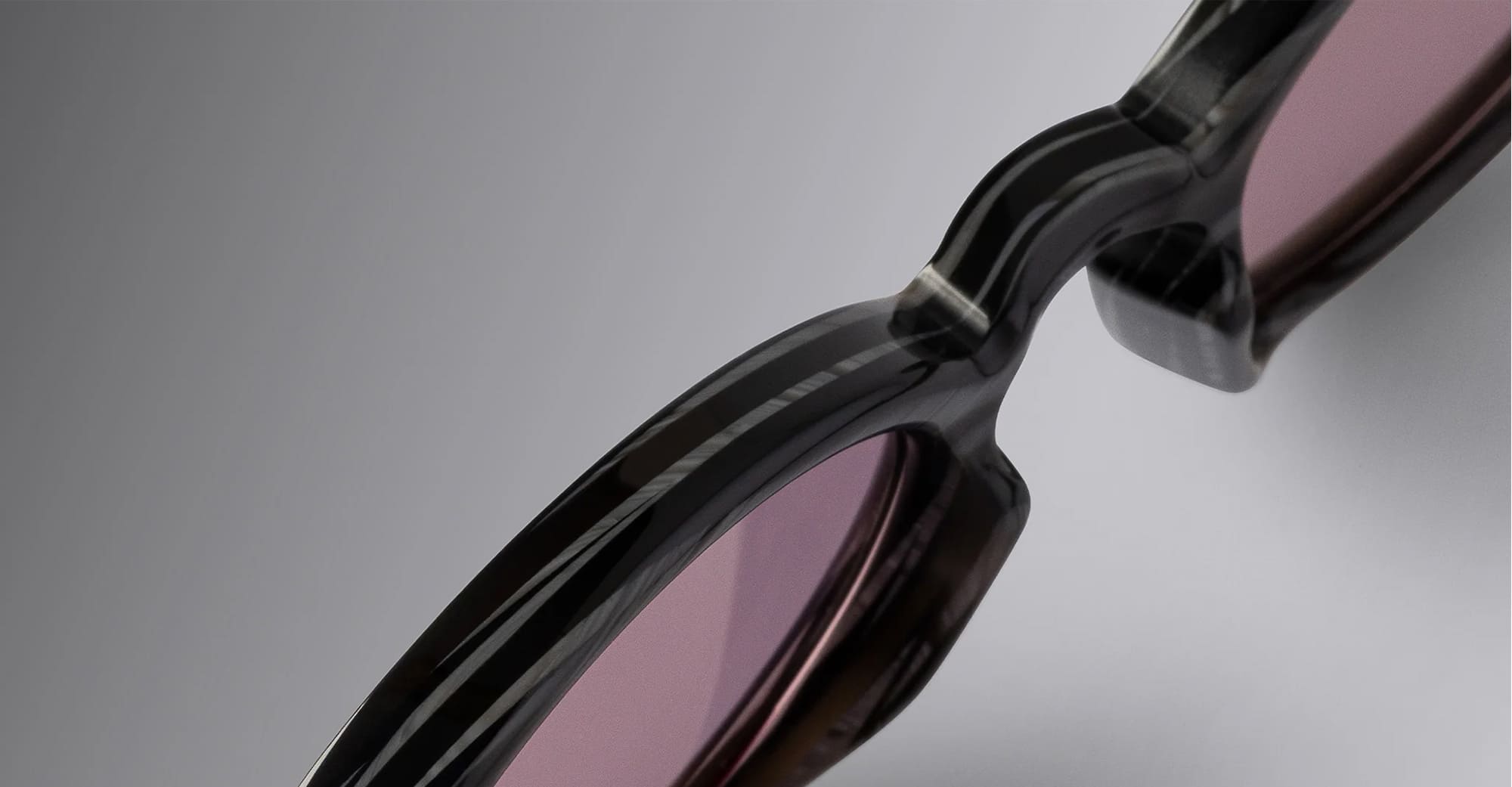 Ottica Mondello Roma - Cutler and Gross - CGSN-GR13-49-01 - GR13 - BLACK HORN - Acetate - shape Oval - Black - EYEWEAR - SUNGLASSES - Unisex,Uomo,Donna,Women,Men - lens purple - Made In Italy