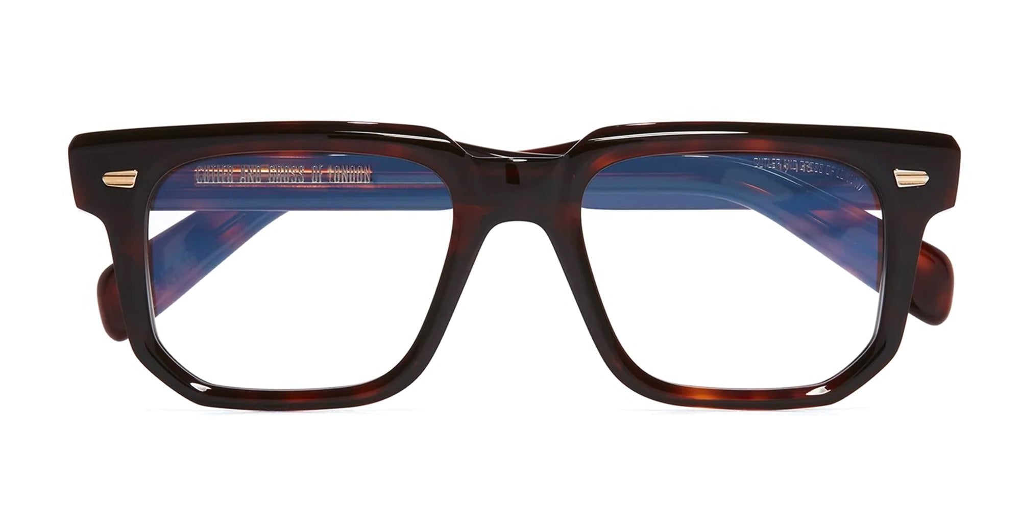 Ottica Mondello Roma - Cutler and Gross - CGOP-1410-49-02 - 1410 - DARK TURTLE RX - Acetate - shape Squared - Tortoise - EYEWEAR - EYEGLASSES - Unisex,Uomo,Donna,Women,Men - lens Clear - Made In Italy