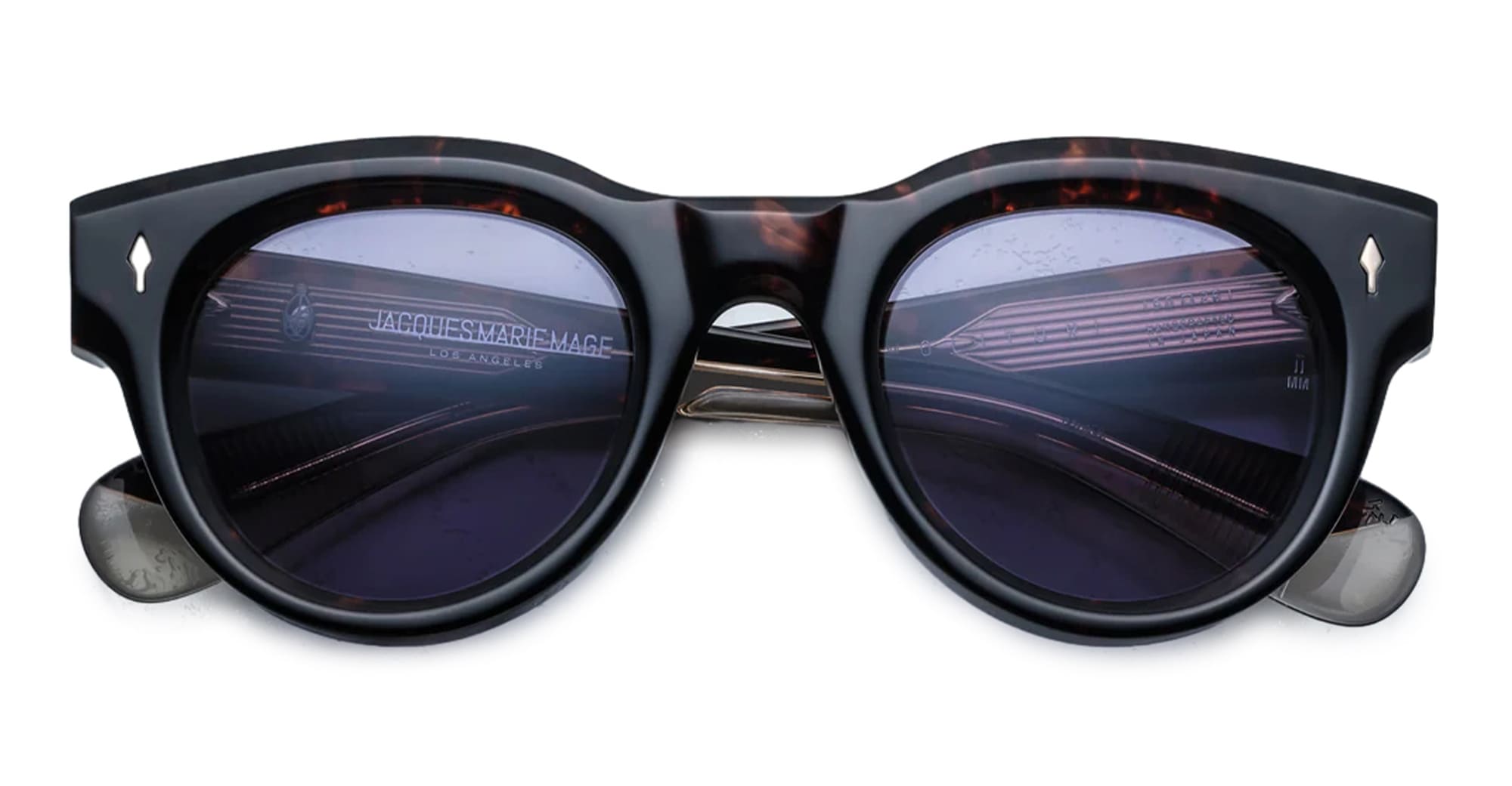 Ottica Mondello Roma - Jacques Marie Mage - JMMLM-13V - MOLITOR - BEAU - Acetate - shape Round - Tortoise - EYEWEAR - SUNGLASSES - Unisex,Uomo,Donna,Women,Men - lens Blue - Made In Japan